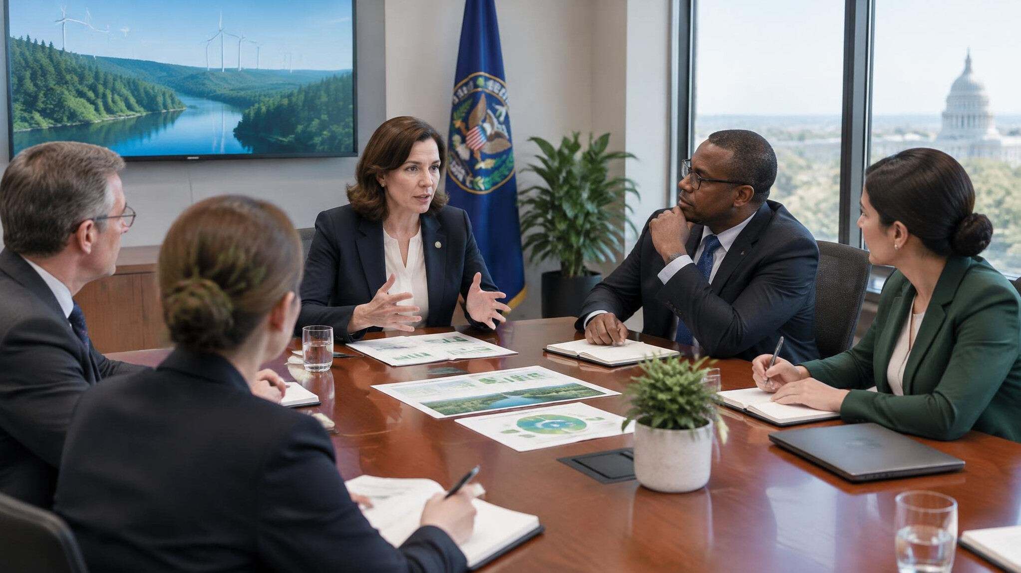government officials in meeting