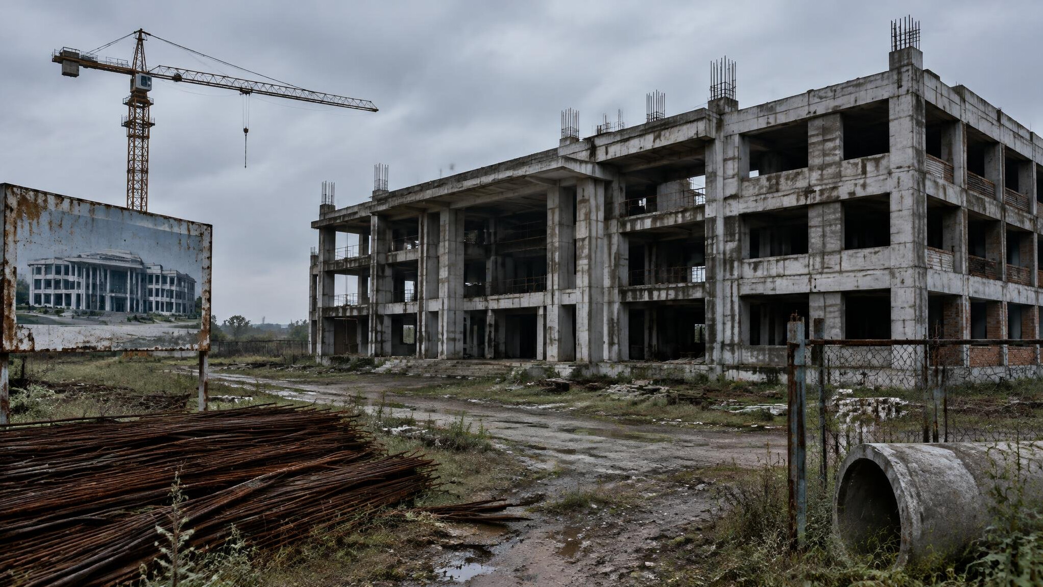 abandoned construction site